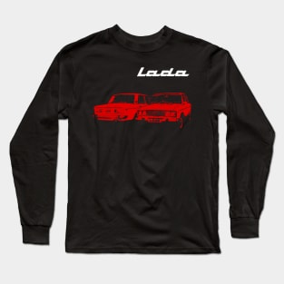 1970s LADA BROCHURE - red Long Sleeve T-Shirt